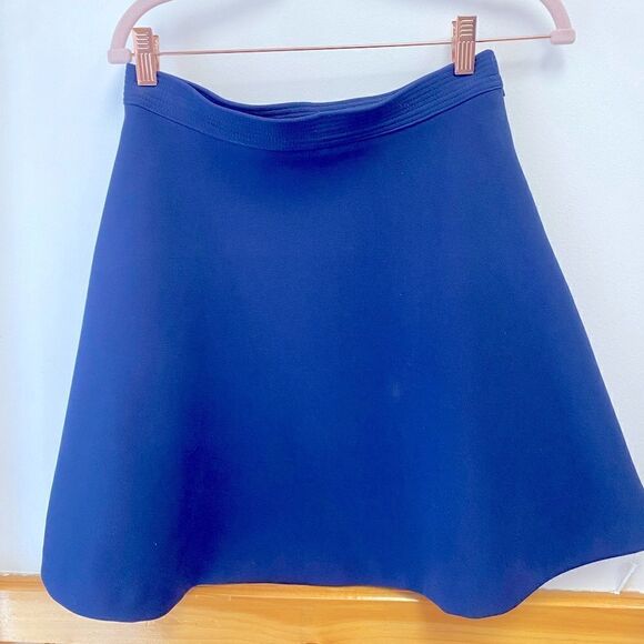 Sandro Paris Blue Classic Fit and Flare Mini‎ Skirt Sz 2 - Picture 2 of 5